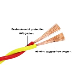 Radhe 0.75mm 90 Mtr Yellow Red Double Core Flexible Copper Cable Wire, Ideal For Park Lighting, Shop Hoardings, Showrooms, Etc. 5