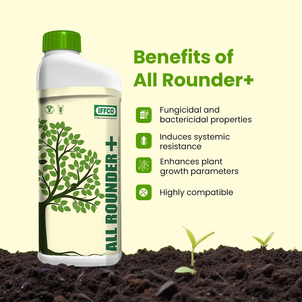 IFFCO All Rounder Plus, Dual Action Formula For Plant Protection and Yield Enhancement, Bactericidal Cum Fungicidal Properties - Image 2