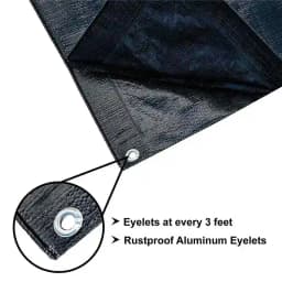 मिपाटेक्स तिरपाल, 150 जीएसएम, वाटरप्रूफ बहुउपयोगी उपयोग, एल्युमीनियम आईलेट्स के साथ पॉली ताड़पत्री। 12