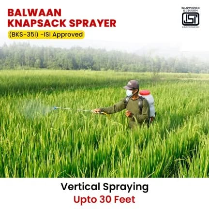 Balwaan BKS 35i ISI Marked 35cc Knapsack Sprayer, Petrol Engine, ISI Engine with 25L Tank Capacity