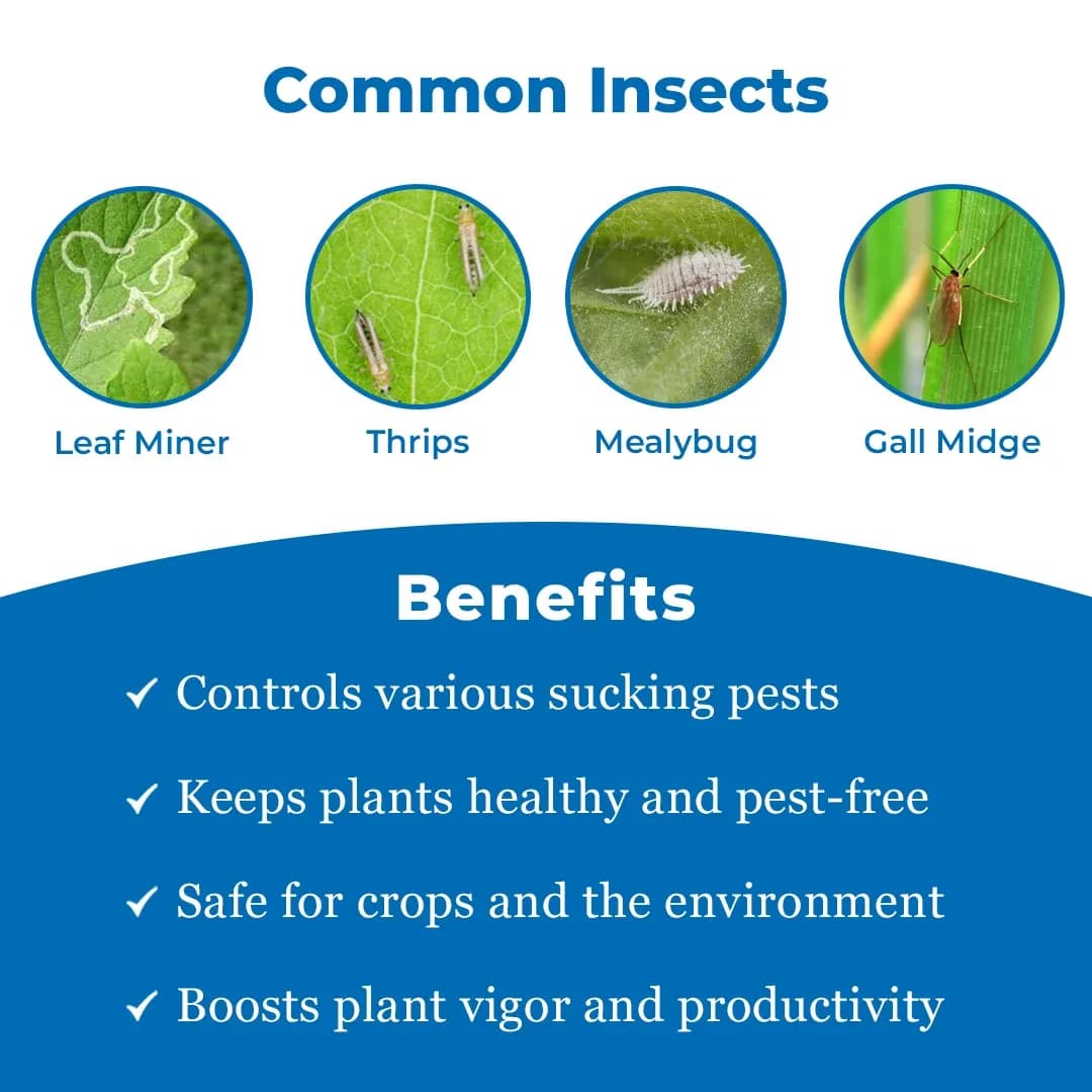 साइटो प्लस - रस चूसक कीट नियंत्रक, चूसक कीटों विशेषकर लीफ माइनर, थ्रिप्स, मेले बग आदि का प्रभावी नियंत्रण। - Image 3