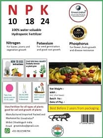 Greatindos Premium Quality Grade A NPK 10:18:24 Hydroponic Fertilizer - Image 2