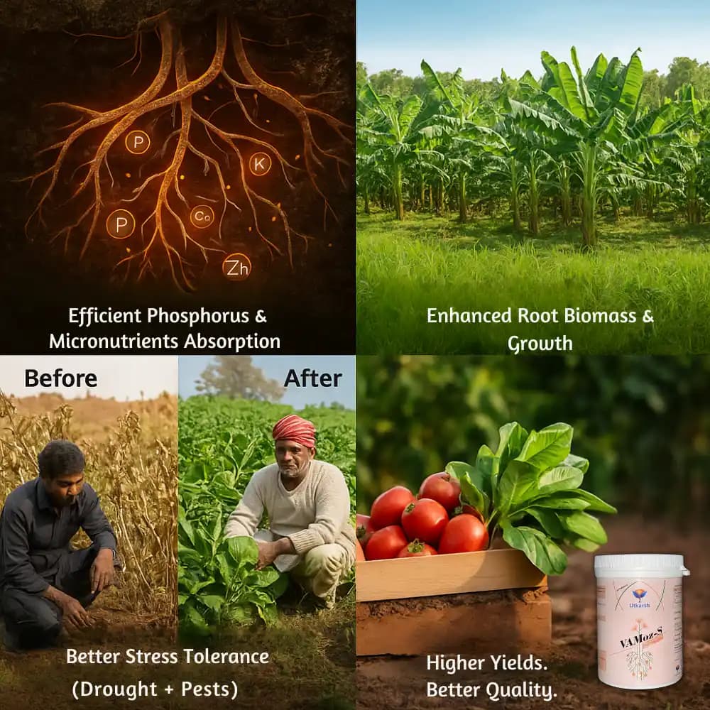 Utkarsh VAMoz-S Mycorrhiza Powder, 5000 IP-gm Biofertilizer For Root Growth And Plant Health - Image 4