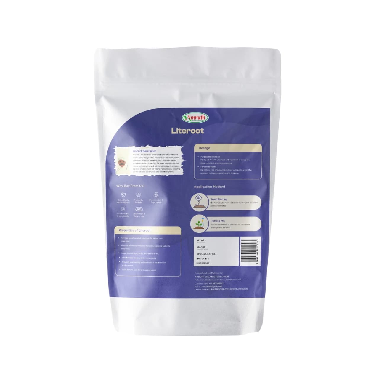 Amruth Lite Root Perlite Vermiculite Mix, Soil Aeration, Drainage And Rooting Media For Plants And Hydroponic, Root Growth In Plants - Image 2