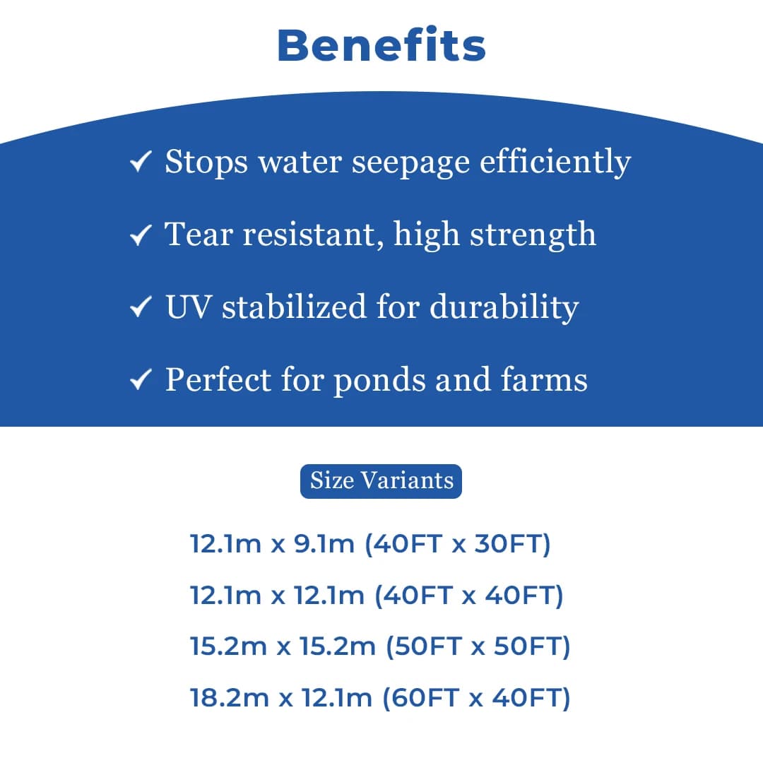 Tuffpaulin Pond Liner Heavy Duty Tarpaulin, Extra Strong Eyelets, UV Resistant - Image 4