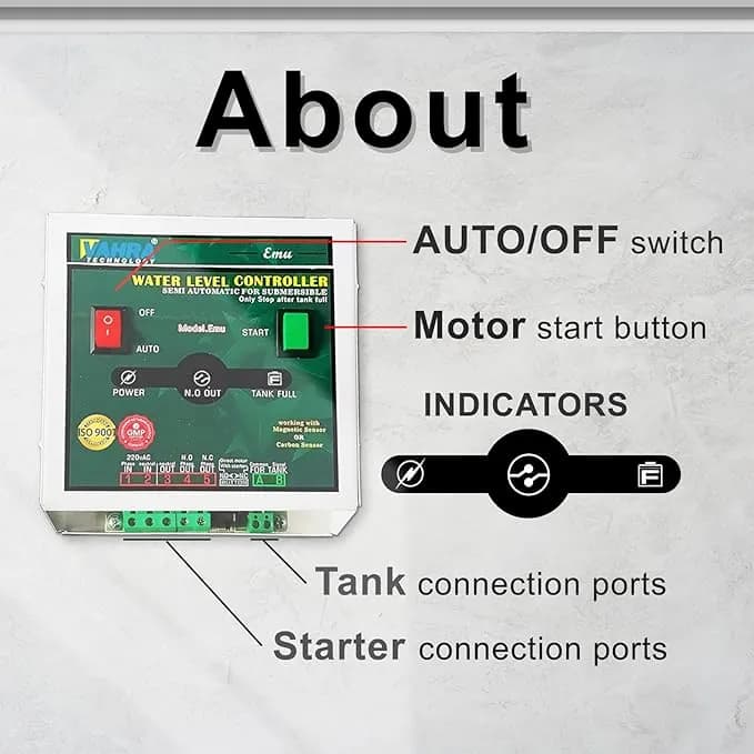 Vahra Semi Automatic Water Level Controller Only Stops After Tank Gets Full, Helps In Preventing Water Loss - Image 2