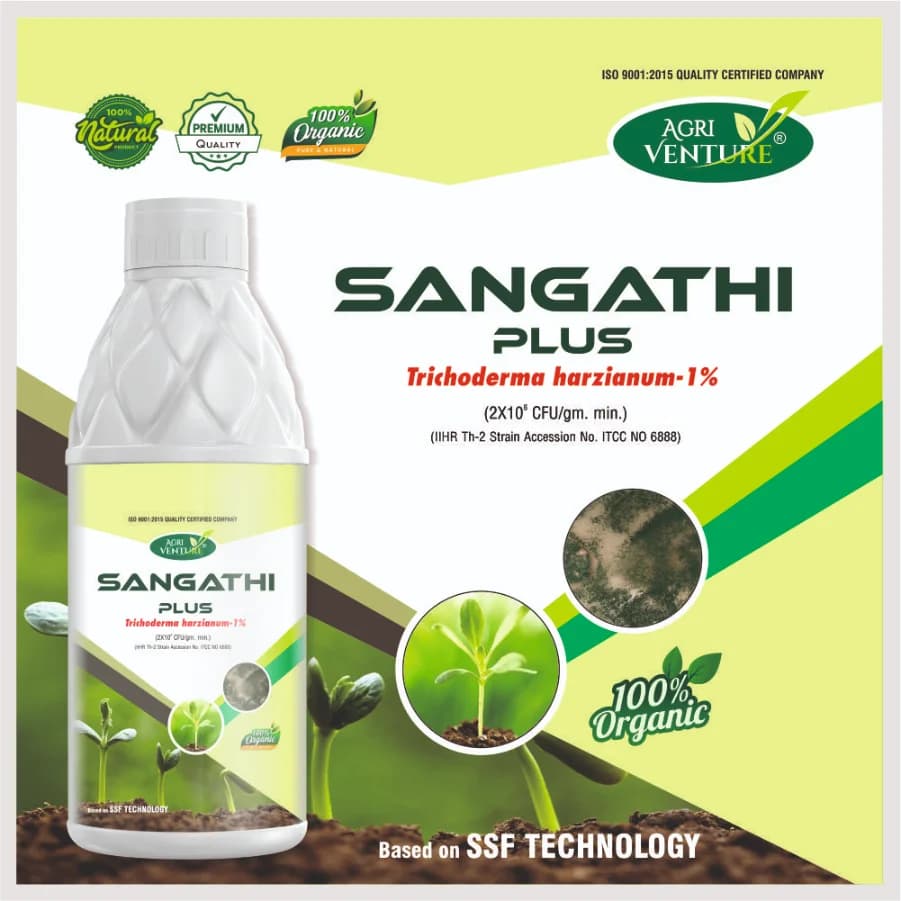 Agriventure Sangathi Plus (Trichoderma Harizianum 1%) Bactericide, Organic Product Bio Fungicides - Image 1