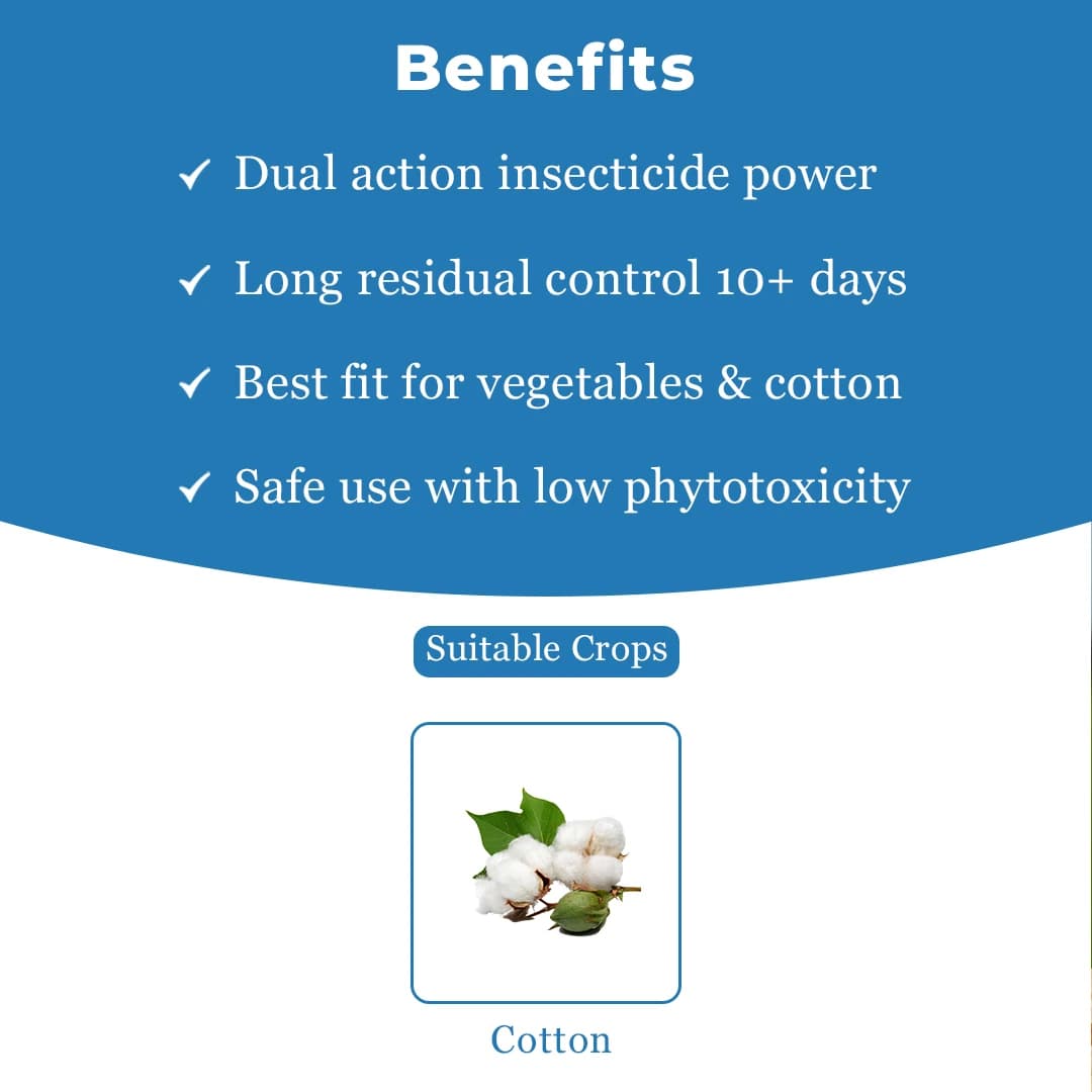 Gharda Guru Fipronil 10% + Diafenthiuron 30% WG Insecticide, Powerful Whitefly And Thrips Control - Image 4