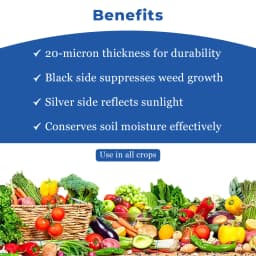 Siddhi Mulch Film Mulching Sheet (1 Meter Width X 400 Meters Length) Black and Silver 4