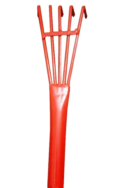 Garden Leaf Rake Big Panja with Five Teeth, Hard Steel Material With Powder Coated, For Raking Dry Leaves, Weeds and Grass