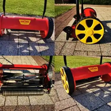 Wolf Garten Manual Reel Mower (TT 350 S), Classic Push Grass Cutter Machine for Home Garden and Yard
