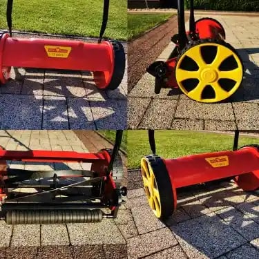 Wolf Garten Manual Reel Mower (TT 350 S), Classic Push Grass Cutter Machine for Home Garden and Yard