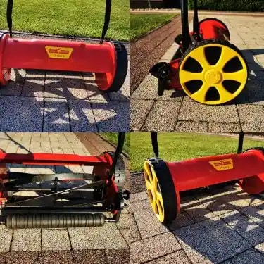 Wolf Garten Manual Reel Mower (TT 350 S), Classic Push Grass Cutter Machine for Home Garden and Yard