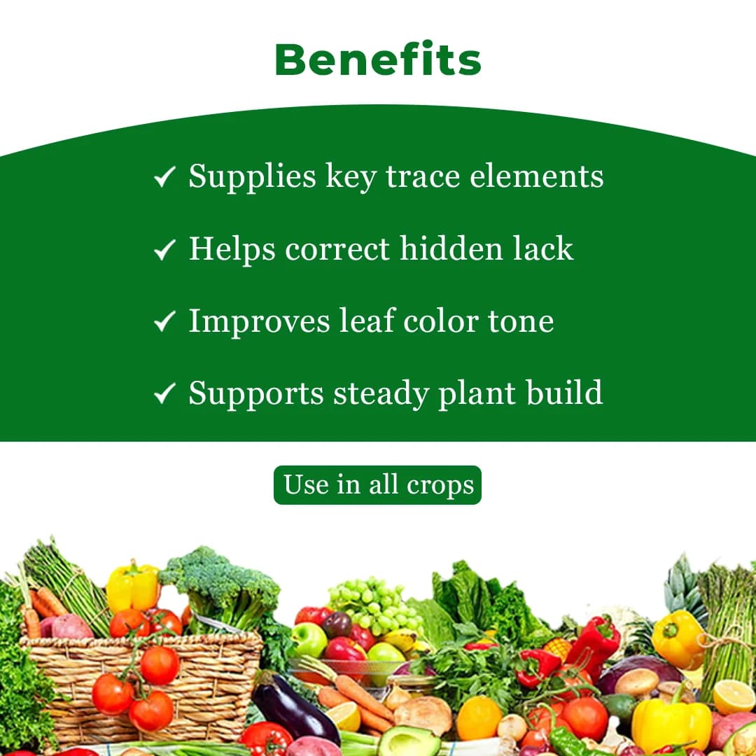 एग्रीवेंचर सर्व शक्ति प्लस मिक्स माइक्रो न्यूट्रिएंट (ग्रेड 4), 100% आयातित पानी में घुलनशील बूंद से सिंचाई उर्वरक, सभी सब्जियों और फलों के लिए उपयोग - Image 5