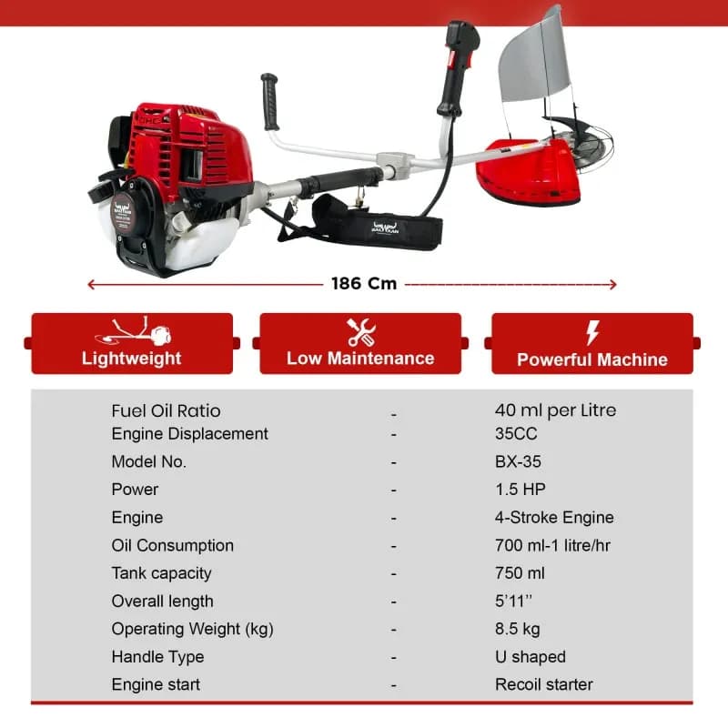 Balwaan BX 35 Brush Cutter - 35cc, 4 Stroke - Image 1