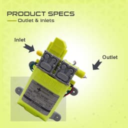 Radhe Agri SW-9297 12V DC Diaphragm Pump Double Motor, 250 PSI, 10LPM Auto-Cut, Japan Based Technology 3