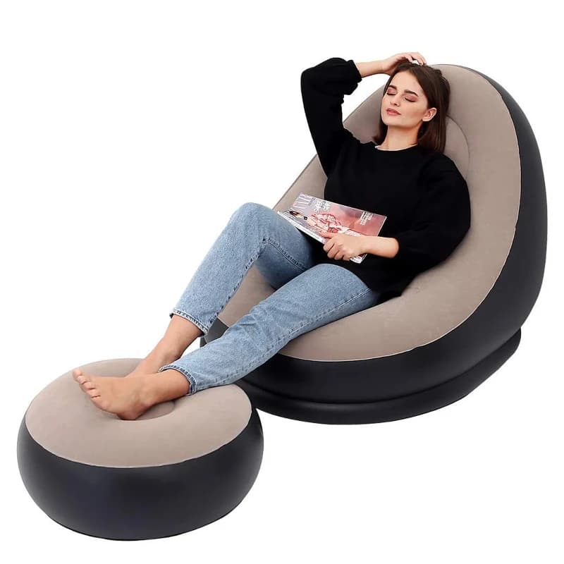Portable Inflatable Air Sofa, Lounge Chair With Pump For Indoor Outdoor Use - Image 7