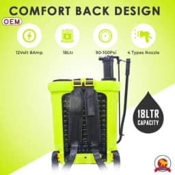 OEM 2 In 1 Manual and Battery Operated Multipurpose Sprayer 12Vx8A (18L Capacity), Agriculture Sprayer Pump, High-Pressure Pesticide Sprayer 7