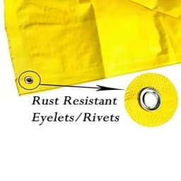 Radhe 120 GSM Heavy Duty Tarpaulin, UV Resistant Waterproof Tarpaulin, Effective For Outdoor Protection (Yellow) 3