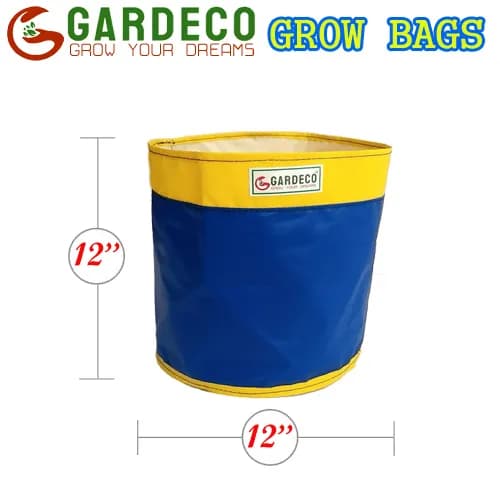 गार्डेको पीवीसी कोटेड नायलॉन फैब्रिक ग्रो बैग, 450 जीएसएम बहुउद्देशीय, यूवी प्रतिरोधी, पौधों, छत के बाग़ीचे और सब्जी की खेती के लिए उपयुक्त