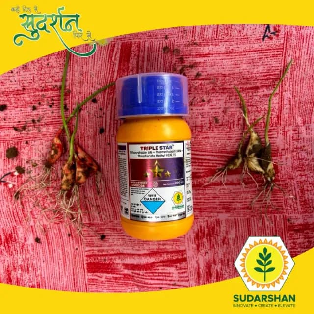 Sudarshan Triple Star Trifloxystrobin 6% + Thiamethoxam 24% + Thiophanate Methyl 9.5% FS Insecticide, Targets Wide Variety Of Pests, Including Aphides - Image 4