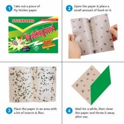Green Revolution Stickboard Fly Catcher, Highly Effective, Non-Toxic, Long-Lasting Fly Glue Trap For Home Use (Pack of 10) 4
