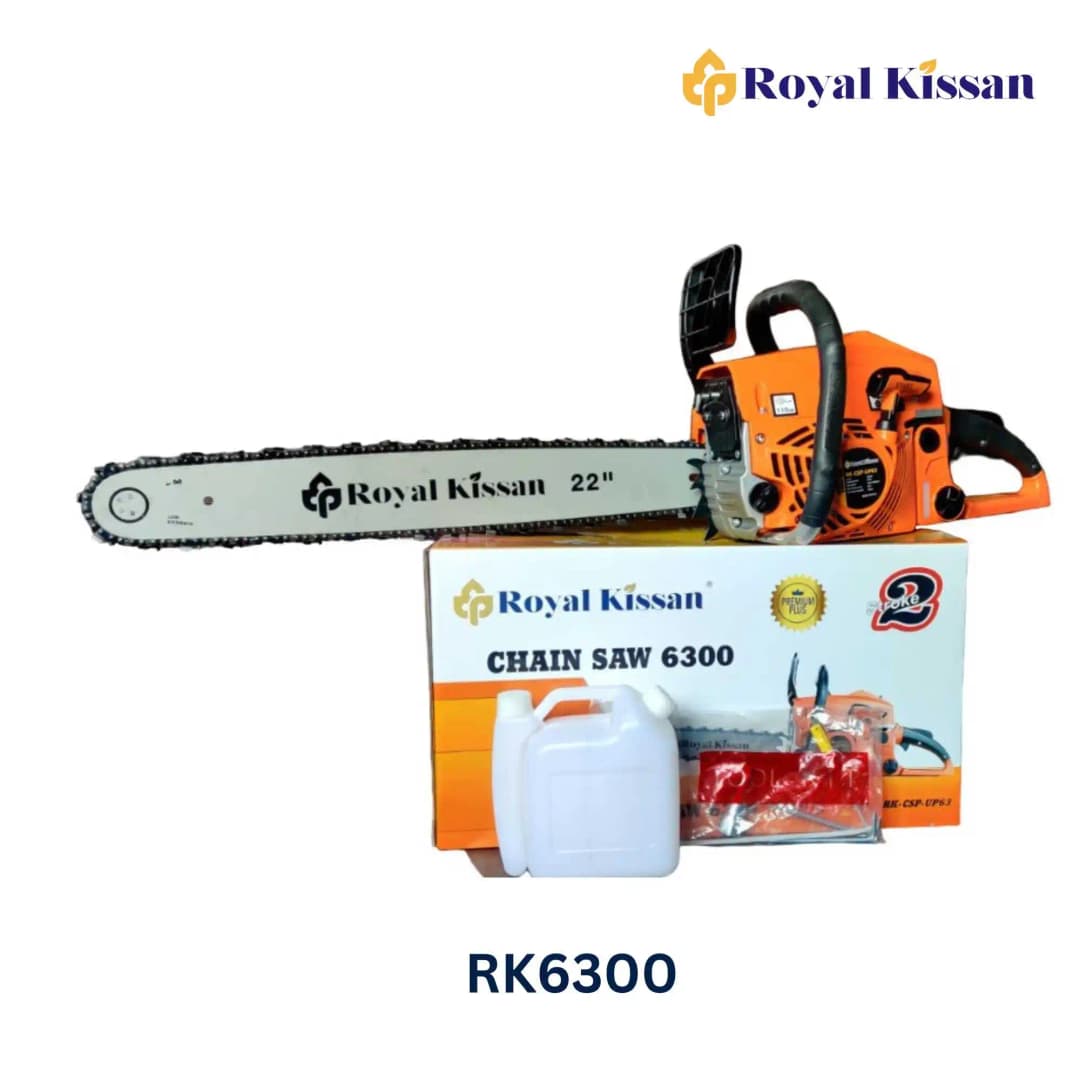 Royal Kissan RK6300 Ultra Premium 22 Inch Chain Saw, RK-CSP-UP63-22, 63CC Petrol Engine for Woodcutting, Farm, Garden & Ranch Use With Tool Kit - Image 2