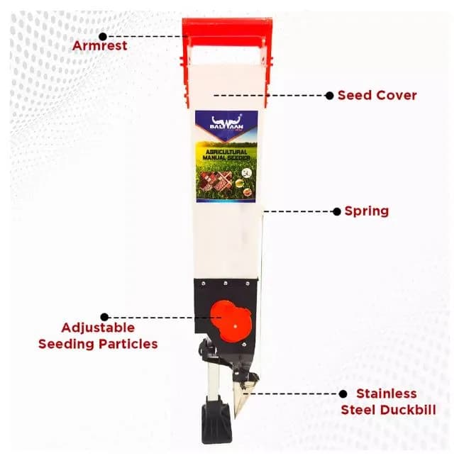 Balwaan S-1 Agricultural Single Barrel Manual Seeder, Suitable for Flat and Hilly Surface - Image 2