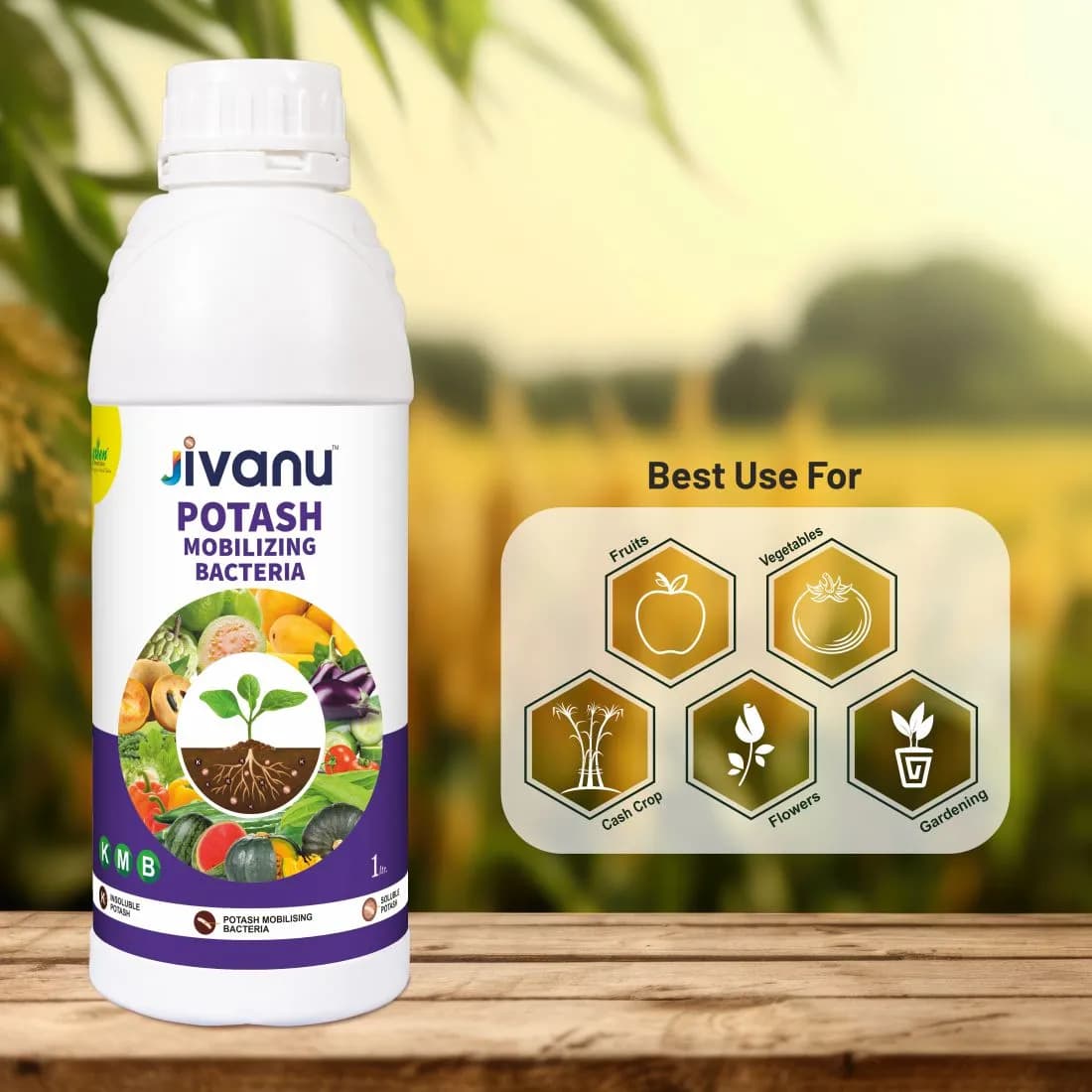 Green Revolution Jivanu KMB Potash Mobilizing Bacteria Liquid Bio Fertilizer - Image 7