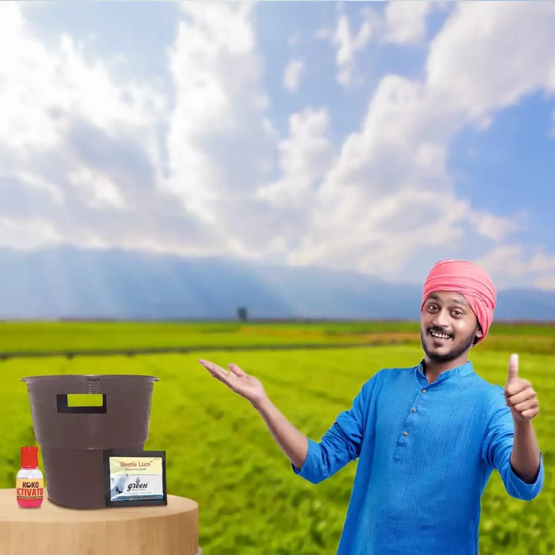 फेरोमोन ट्रैप और लुअर, रहिनोसेरोस बीटल कोको एक्टिवेटर मुफ़्त, नारियल, खजूर, तेल पाम, सुपारी पाम के लिए उपयोगी। - Image 5