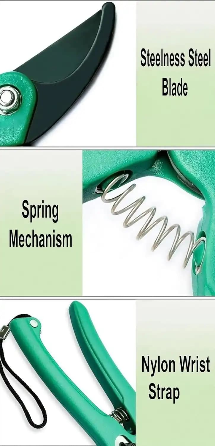 Radhe Agri Garden Stem Cutter, Strong Metal Pruning Shears For Plant Trimming and Bonsai Cutting (Pack of 2) - Image 4