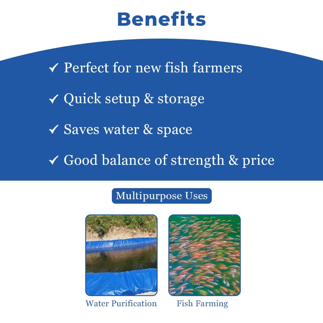 Z N Global Nation 550 GSM Round PVC Coated Tarpaulin For Biofloc Fish Tank For Aqua Farming - Image 4