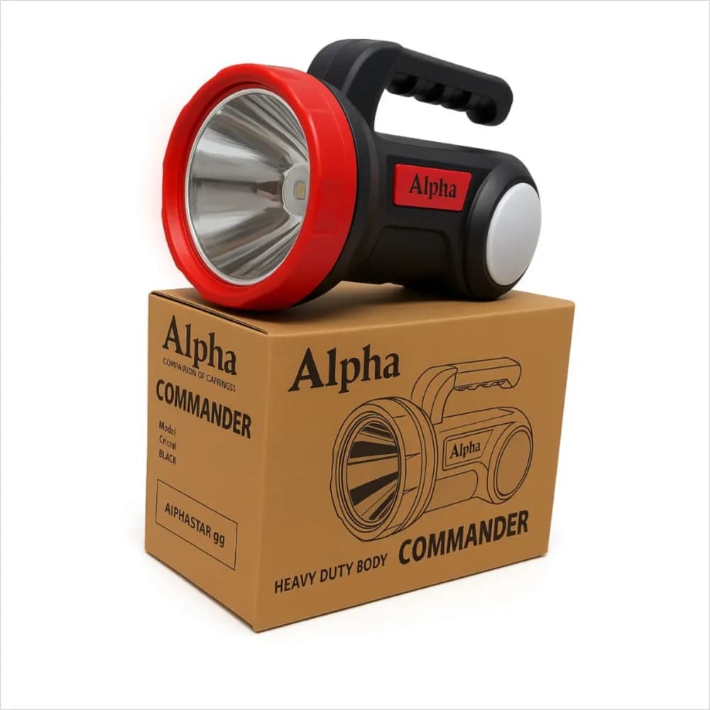 Radhe Agri Alpha Commander Rechargeable Torch, Heavy Duty, 1 Km Range And 5200mAh Battery - Image 2