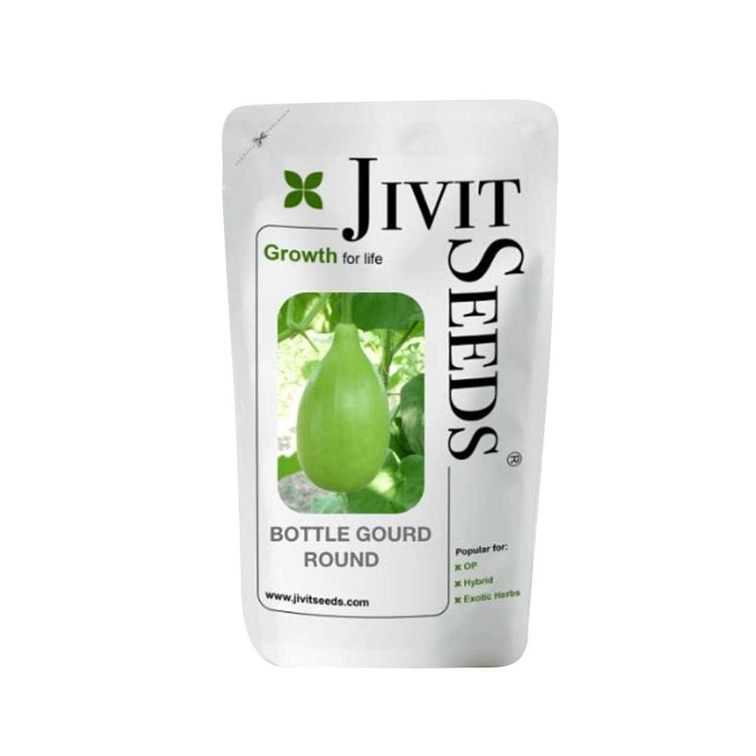 Jivit Hybrid F1 JS 445 Gutka Type Bottle Gourd Seeds, Straight Cylindrical Shape with Light Green Color