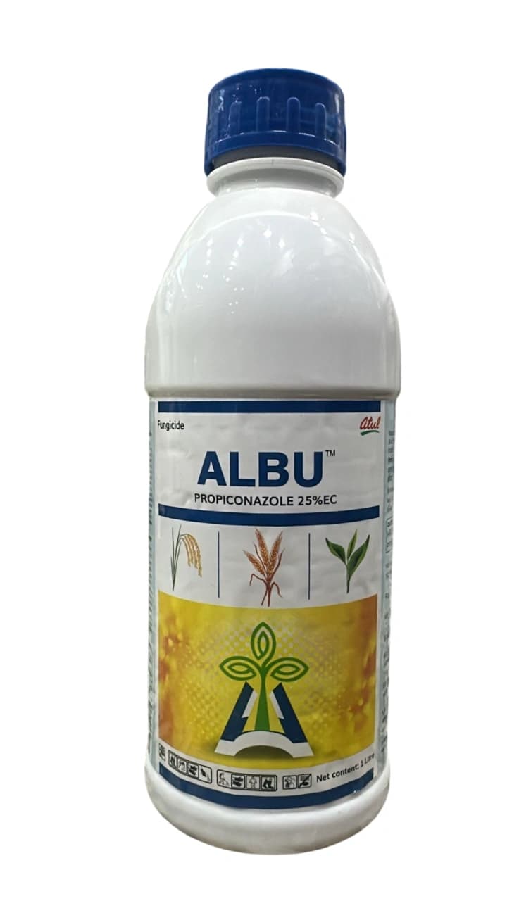 Atul Albu Propiconazole 25% EC Fungicide, Broad Spectrum Systemic Foliar Fungicide, Use For Wheat, Rice, Groundnut, Soybean and Tea