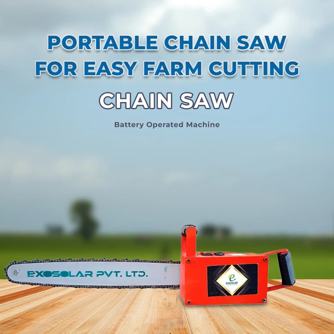 Exosoloar Battery Operated Chain Saw, Lithium-ion Battery, Used In Pruning And Trimming To Firewood Cutting - Image 2