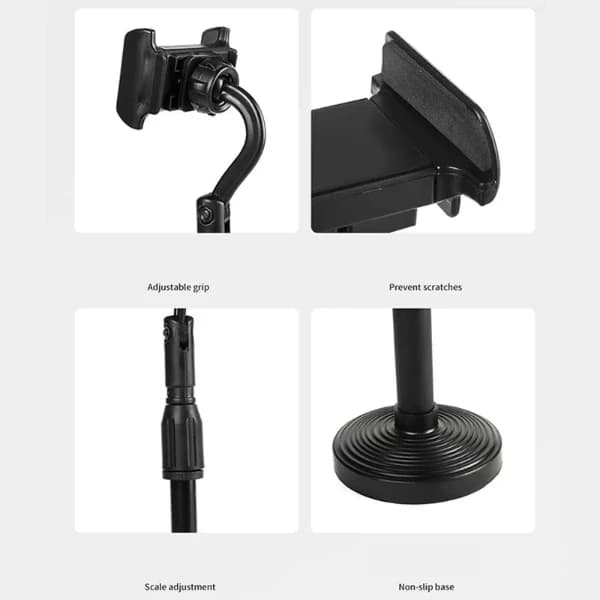 Universal Mobile Stand Holder, Height Adjustable 360 Degree Rotation - Image 4