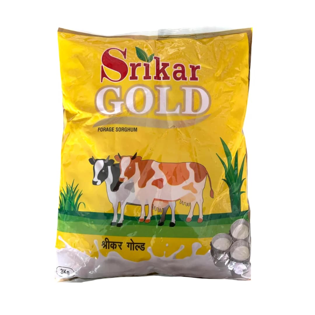 Srikar Gold Hybrid Forage Sorghum Seeds, Multi-Cut, High Purity And Superior Yield