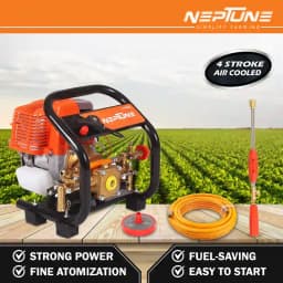 Neptune PW-768B 4-Stroke Portable Power Sprayer, 31CC Petrol Engine, 15 Meter Hose, High Pressure Up To 35 Feet Spray, Ideal For Farming & Garden 2