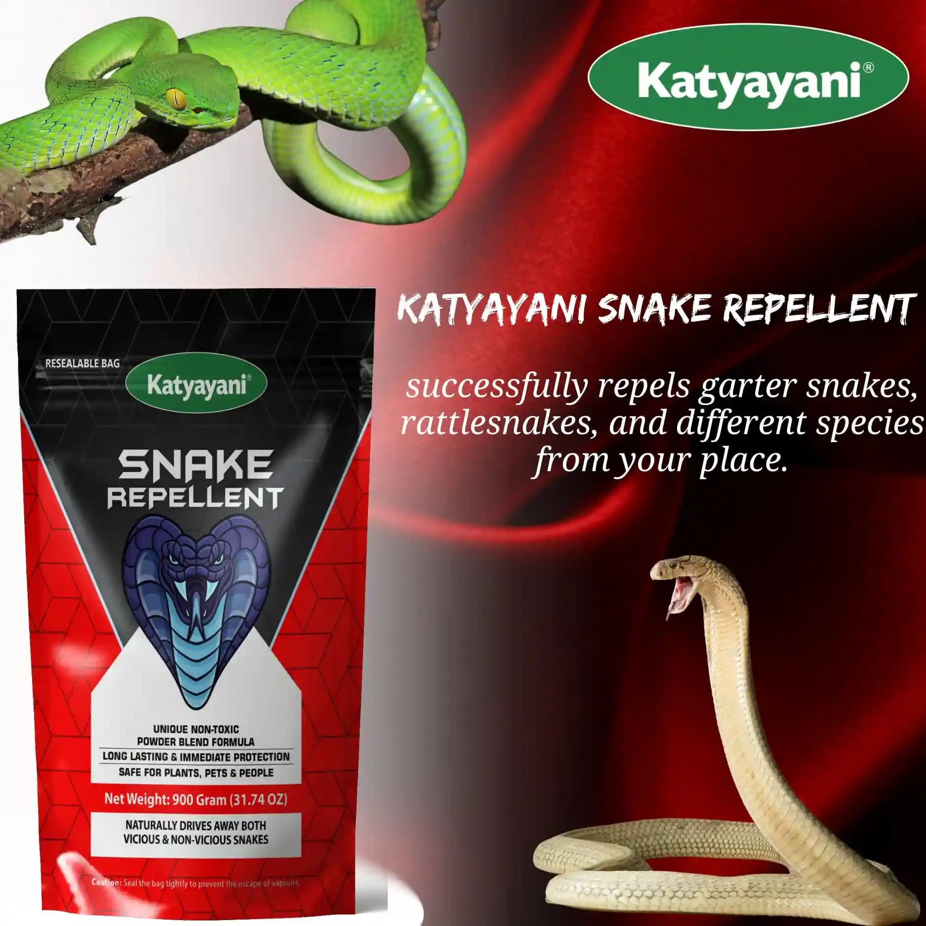 Katyayani Snake Repellent, Snake Shield Non-Toxic Powder, Eco-Friendly Solution for Homes, Farms, and Gardens to Repel Snakes Effectively - Image 2