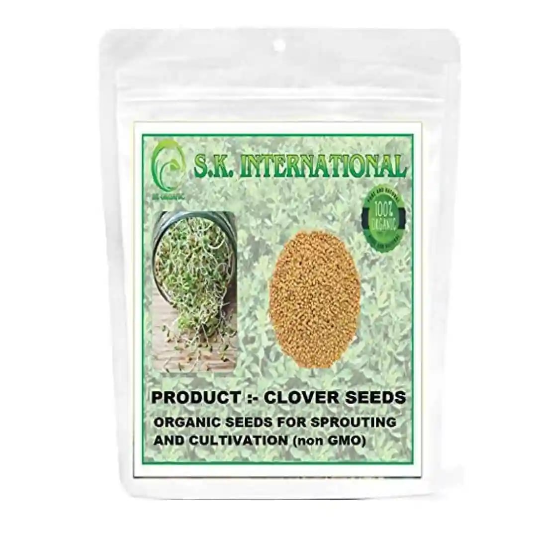 SK ORGANIC Clover Seeds (Barseem Seeds) For Microgreens Sprouting and Cultivation (Multicut Grass)