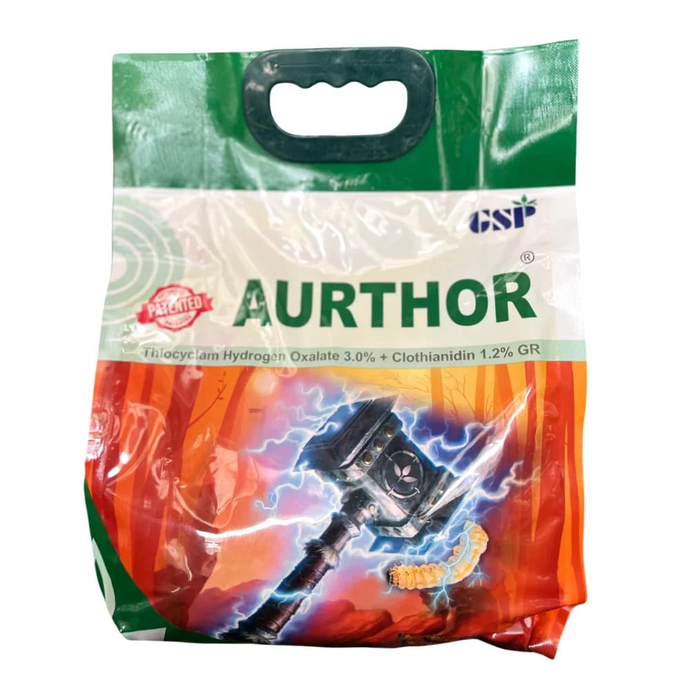 GSP Aurthor Thiocyclam Hydrogen Oxalate 3.0% + Clothianidin 1.2% GR Insecticide, Effective Pests Control In Paddy Crop - Image 1