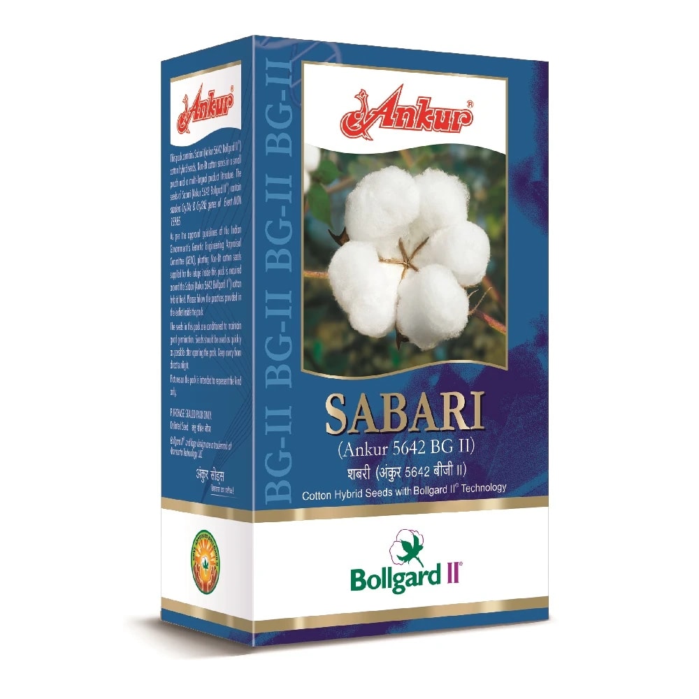 Ankur Sabari 5642 BG II Hybrid Cotton Seeds, Kapas Ke Beej With Bollgard II Technology (475 Gm)