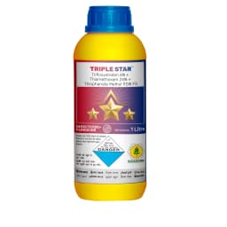 Sudarshan Triple Star Trifloxystrobin 6% + Thiamethoxam 24% + Thiophanate Methyl 9.5% FS Insecticide, Targets Wide Variety Of Pests, Including Aphides 1