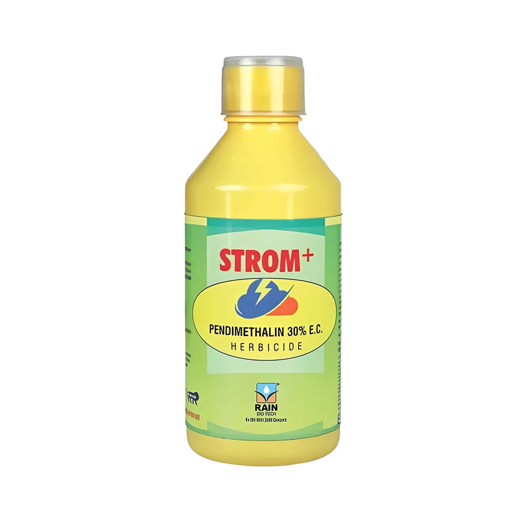 Strom+ Pendimethalin 30% EC Herbicide , Control Weeds Like Echinochloa Spp., Euphorbia Hirta, Amarnanthus Viridis, Portulaca Oleracea etc.