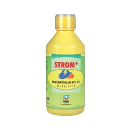 स्ट्रोम+ - पेंडिमेथालिन 30% ईसी. खरतपरवारनाशक, इचिनोक्लोआ एसपीपी, यूफोरबिया हिर्टा, अमरान्थस विरिडिस, पोर्टुलाका ओलेरासिया जैसे को नियंत्रित करता है। 1