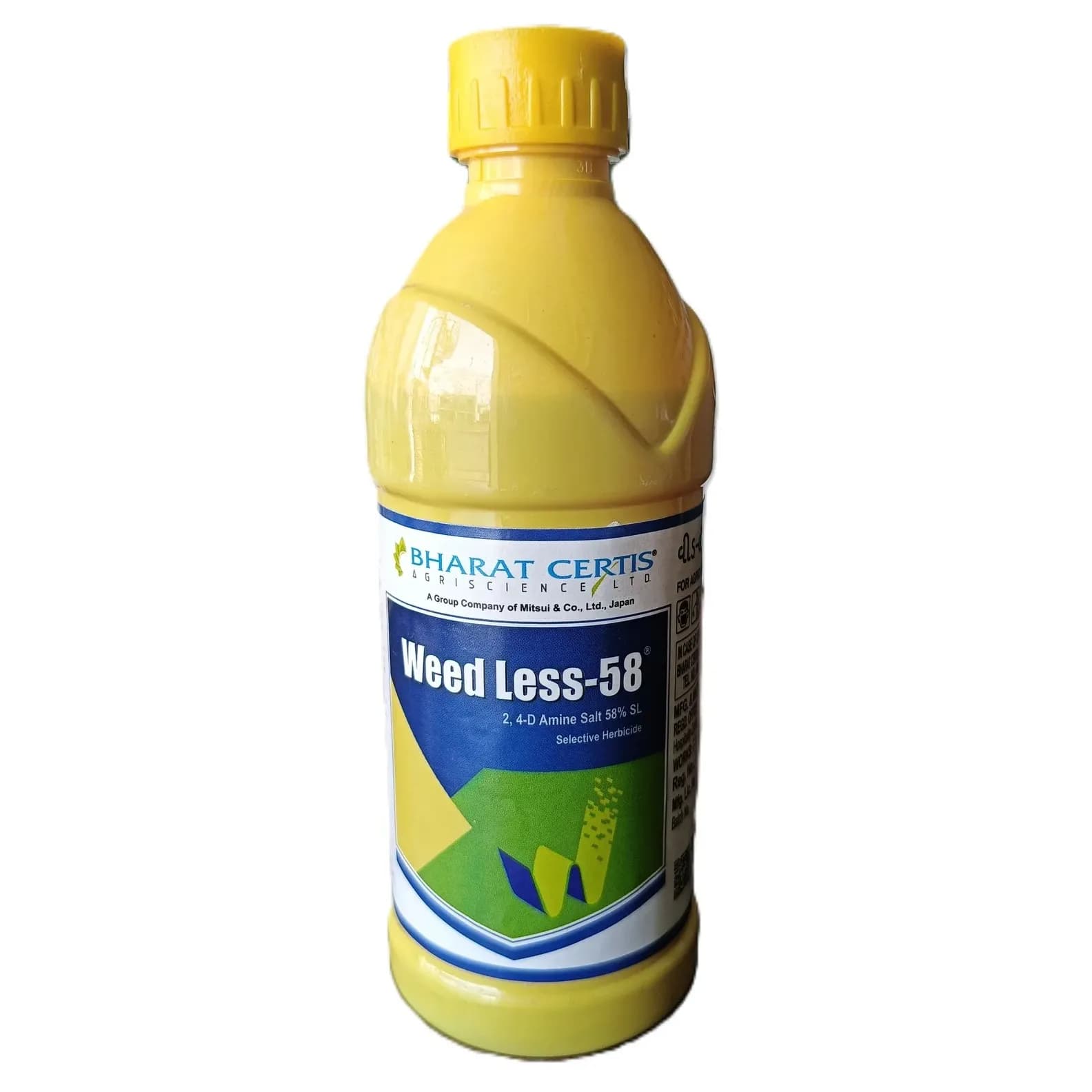 Bharat Certis Weed Less-58 2, 4-D Amine Salt 58% SL Herbicide, Effective Control Broadleaf Weeds In Wheat, Maize, Sugarcane, Potato, Sorghum And More - Image 1