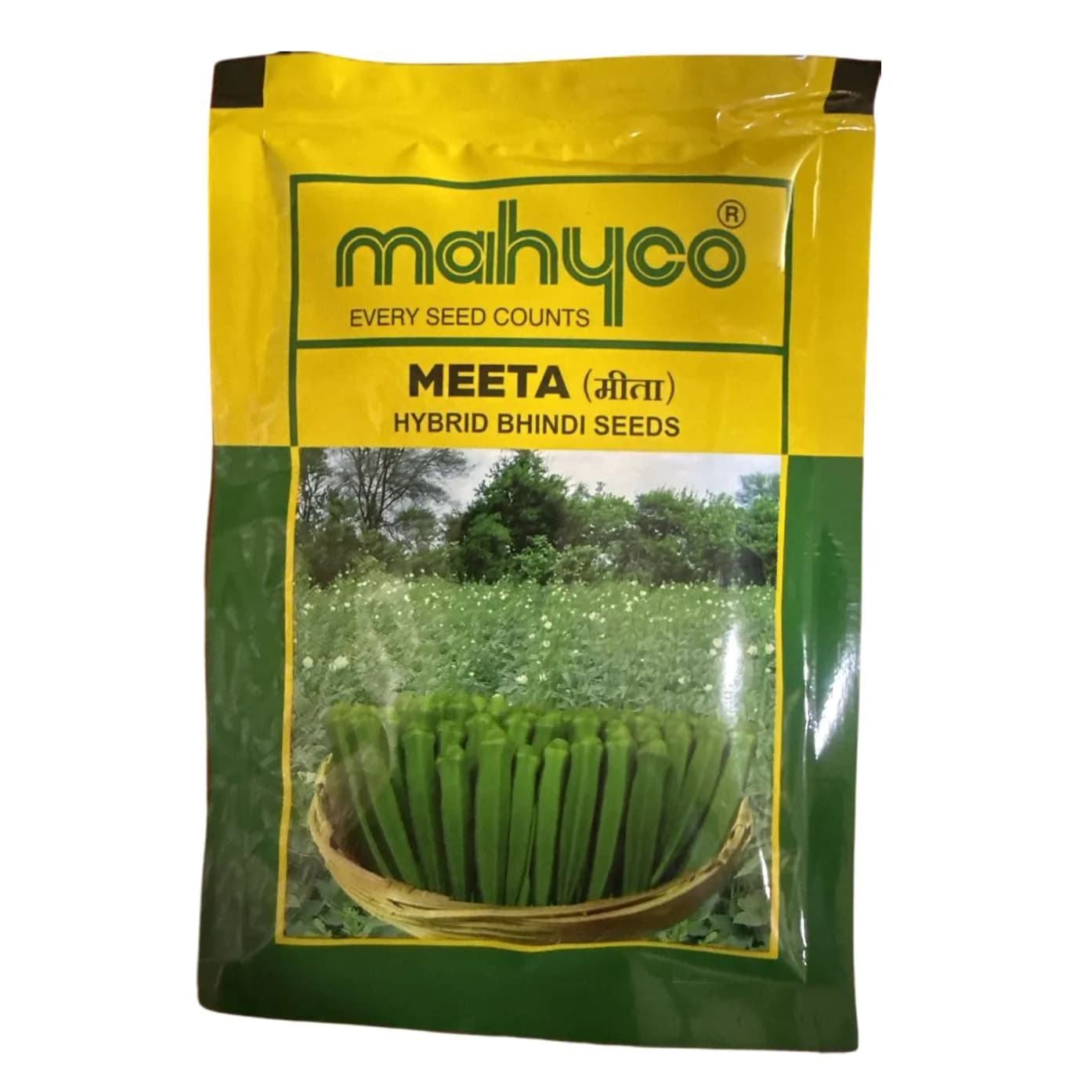 Mahyco MEETA F1 Hybrid Okra Seeds, High Yield And YVMV Tolerant - Image 1