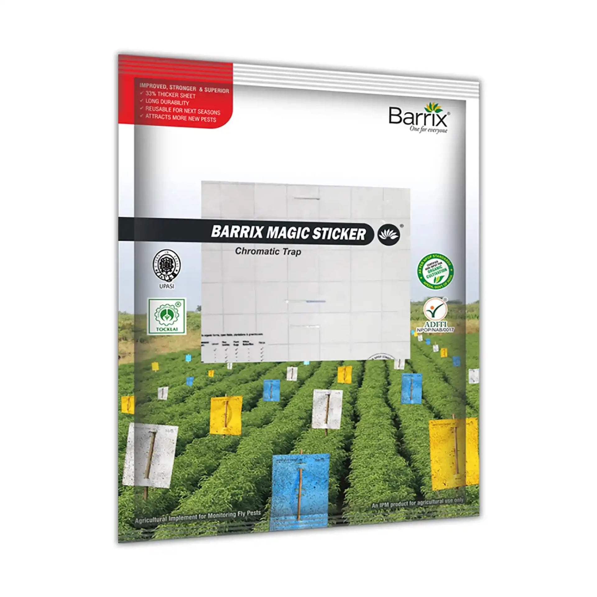 Barrix Magic Sticker - White Sheet, Non-Drying, Non-Fading, Non- Dripping.