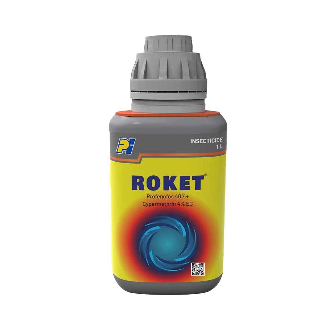 PI Roket Profenofos 40% + Cypermethrin 4% EC, Broad-Spectrum Insecticide Combination.